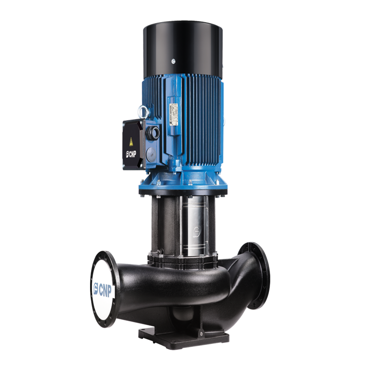 單級(jí)立式管道循環(huán)泵，泵進(jìn)出水口在泵底同一直線上，產(chǎn)品設(shè)計(jì)為頂部可拉出的拆裝形式，其可以在不影響管路系統(tǒng)的情況下對(duì)泵進(jìn)行維修。